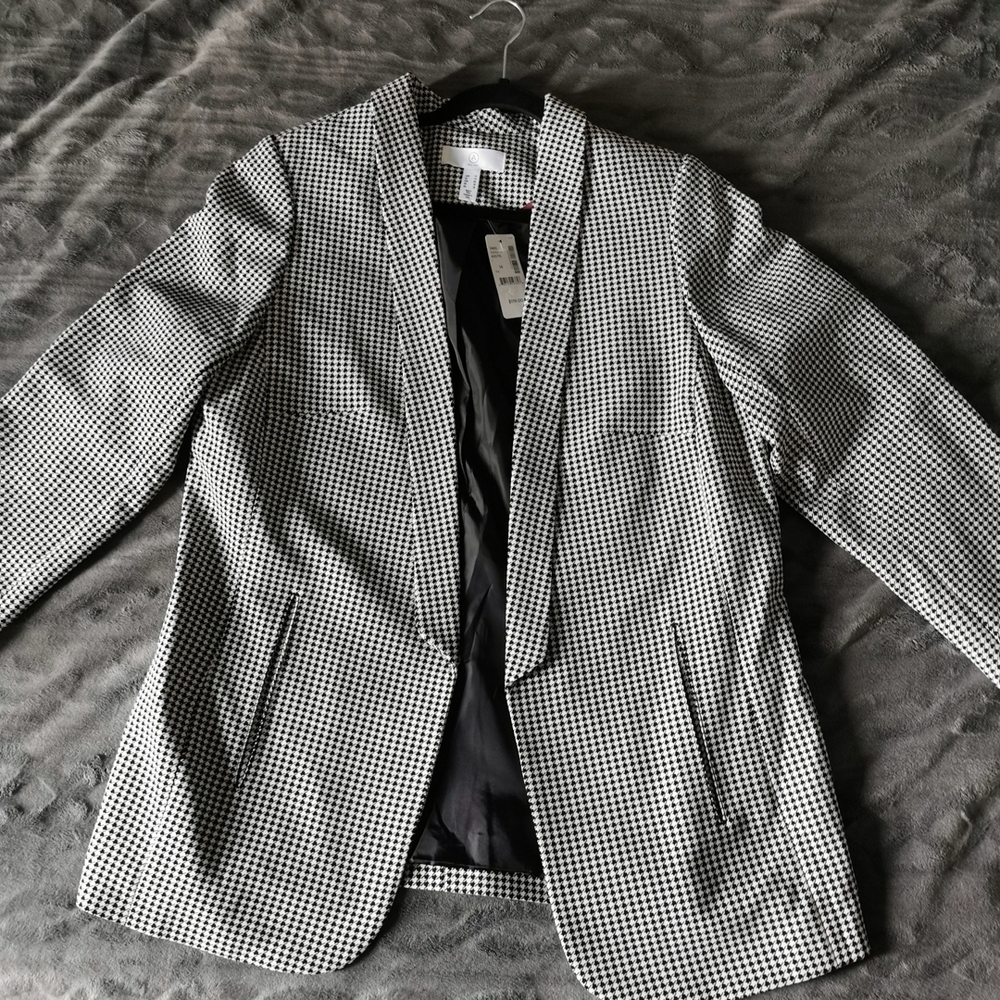 Black and White Printed Blazer